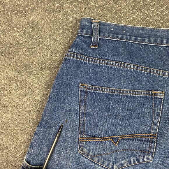 Y2K G Unit Denim Jean Shorts Men's Size 38 Blue Baggy Cotton Vintage Carpenter - Picture 8 of 15